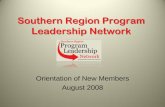 Southern Region Program Leadership Networksrdc.msstate.edu/pln/documents/pln_orientation_2008.pdf · PLN Structure Three Main Groups: •Program Committees (PC) •Program Leadership