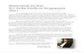 Welcome to the 2nd Flute Festival Singapore · PDF file2nd Flute Festival Singapore ... Faure Fantasie . 5. Mozart Concerto no. 2 . 6. ... Fantaisie Nationales Suedois – Andersen
