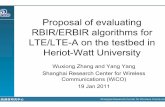 Proposal of evaluating RBIR/ERBIR algorithms for LTE/LTE · PDF fileProposal of evaluating RBIR/ERBIR algorithms for LTE/LTE-A on the testbed in ... −Layer mapping ... parameter