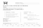 Examination Mathematics General 24unitmaths.com/knox-2014-g2.pdf · Trial Higher School Certificate Examination Mathematics General 2 ... In the first year the value of the car depreciated