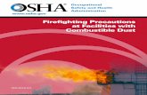 Firefighting Precautions at Facilities with Combustible Dust · PDF fileFIREFIGHTING PRECAUTIONS AT FACILITIES WITH COMBUSTIBLE DUST 1 ... fire departments were fighting a fire at