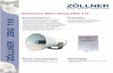 Electronic Bell / Gong ZBG 110 - · PDF fileElectronic Bell / Gong ZBG 110 Essentials ZÖLLNER ZBG 110 Sound characteristics Advantages - latest technical standard - best material