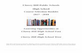 Cherry Hill Public Schools High School Course Selection Booklet 2017 · PDF fileCherry Hill Public Schools High School Course Selection Booklet 2017 - 2018 Learning Opportunities at