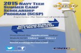 2015 Navy Teen Summer Camp Scholarship Program (SCSP) · PDF filewrestling, Onsens (hot springs ... the Navy Teen Summer Camp Scholarship Program ... By participating in the Navy Teen