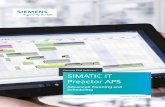Siemens PLM Software SIMATIC IT Preactor APS · PDF fileSiemens PLM Software SIMATIC IT Preactor APS ... Advanced Planning and Scheduling, ... Detailed scheduling
