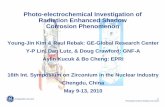 Photo-electrochemical Investigation of Radiation Fundamentals • Results ... understanding of radiation and electrochemical aspect of shadow corrosion. 9/ Photoelectrochem-Shadow
