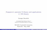 Kasparov's operator K-theory and applications 2. KK · PDF fileKasparov’s operator K-theory and applications 2. KK-theory Georges Skandalis Universit´e Paris-Diderot Paris 7 Institut