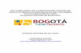 XIV CONCURSO DE COMPOSICIÓN CIUDAD DE  · PDF filedeben ser creados a partir de elementos característicos de la música tradicional colombiana de cualquier región del país