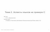 Тема 2. Аспекты языков на примере Caivt.ftk.spbstu.ru/media/files/2009/course/lang/slides/02-language... · Процедурное, ... Объектно-ориентированное