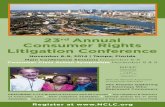 visit tampa bay 23rd Annual Consumer Rights Litigation ... · PDF file23rd Annual Consumer Rights Litigation Conference ... beat the thursday morning ... foreclosures and attacking