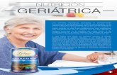 Nutrición geriátrica - · PDF fileNUTRICIÓN GERIÁTRICA Los cambios ﬁsiológicos asociados al envejecimiento condicionan la alimentación y la nutrición del individuo, no es