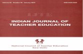 INDIAN JOURNAL OF TEACHER EDUCATION (IJTE)ncte-india.org/ncte_new/wp-content/themes/NCTE/pdf/IJTE.pdf · INDIAN JOURNAL OF TEACHER EDUCATION (IJTE) [ISSN 2349-6355] AIMS AND SCOPE