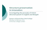 Structure preservation in intonation - reed. · PDF fileStructure preservation in intonation ... l Similar semantics/pragmatics across languages ... Why: contour preference