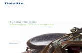 Taking the Reins – Managing CFO Transitionsdeloitte.wsj.com/cfo/files/2012/11/us_cfo_taking_the_reins.pdf · Taking the reins Managing CFO transitions ... especially in a publicly