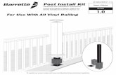 For Use With All Vinyl Railing - The Home Depot · PDF fileFor Use With All Vinyl Railing ... bottom plate of steel ... c. Slide second post insert into the tip of the vinyl post