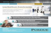 Lean Healthcare Transformation - Purdue Healthcare · PDF fileLean Healthcare Transformation for Critical Access Hospitals and Rural Hospitals Foundations of Improvement Management