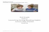 3rd Grade Unit 1 Launching Strong Reading Habits Lesson ... Plans ... Third Grade: Launching Strong Reading Habits, Unit 1 1 ... Creating long term and short term personal reading