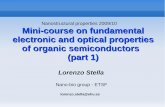 Nanostructural properties 2009/10 Mini-course on ...nano-bio.ehu.es/files/Mini-course_on_fundamental_electronic_and... · Mini-course on fundamental electronic and optical properties
