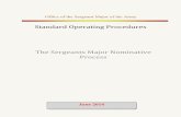 Standard Operating Procedures The Sergeants Major ... · PDF fileStandard Operating Procedures - The Sergeants Major Nominative Process 1. Disclaimer. This Standard Operating Procedure