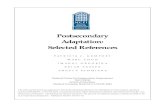 Postsecondary Adaptation: Selected Referencesweb.stanford.edu/.../pdfs/1-03_selectedreferences.pdf · Selected References. ... Information Costs, and Economic Organization. ... An