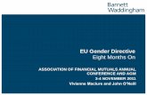 ASSOCIATION OF FINANCIAL MUTUALS ANNUAL CONFERENCE AND … Gender Directive.pdf · ASSOCIATION OF FINANCIAL MUTUALS ANNUAL CONFERENCE AND AGM ... •Sex Discrimination ... 76% 0%