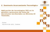 Perfil Motivacional de Ejecutivos de Codelco · PDF file6 Seminario Acercamiento Tecnológico Aplicación de tecnologías SIG en la gestión y procesos de toma de decisiones territoriales