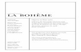 la bohème - Metropolitan Opera House · PDF fileThe 1,284th Metropolitan Opera performance of Saturday, January 16, 2016, 8:00–11:00PM la bohèmeGIACOMO PUCCINI’S in order of