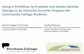 Using E-Portfolios to Promote and Assess Identity Change ... · PDF fileChange in an Intensive Summer Program for Community College Students ... ⊚PepsiCo Foundation ... Final Presentation