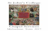 Chapel Services - University of Cambridge Service... · A Chapel service is webcast on a weekly basis throughout the year. ... Reger Toccata and Fugue in D minor ... J.S. Bach Prelude