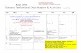 June 2014 Summer Professional Development & · PDF fileLetterland Training MES/SES K-2 18 ... • SchoolNet Instructional Resources (I)/Assessments (A) • OpenClass Basic Functions