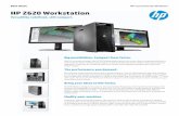 HP Z620 Workstation · PDF fileCustomize the HP Z620 Workstation the way you want to with a variety of expansion options, ... (1 year paper license; ... Network Dual integrated Intel