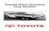Toyota Hilux Genuine Tray Bodies · PDF fileToyota Hilux Genuine Tray Bodies . This document is for internal use only. Revision 07/09/2011 . Single Cab . PZQ8489505 – General Purpose