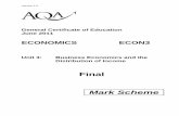 General Certificate of Education June 2011 · PDF fileGeneral Certificate of Education June 2011 ECONOMICS ECON3 ... A perfect answer is not necessarily required for ... and the first