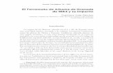El Terremoto de Alhama de Granada de 1884 y su · PDF file1645, 1674, 1680, 1748, ... 19/06/1644 18:00:00 38,80 -0,42 VIII - Muro de Alcoy. A ... El Terremoto de Alhama de Granada