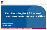 Tax Planning in Africa and reactions from tax authorities 2 Ridha... · AGENDA Tax planning strategies for Africa Major holding jurisdictions in Africa Tax and business features Tax