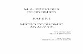 M.A. PREVIOUS ECONOMICS PAPER I MICRO ECONOMIC · PDF fileM.A. PREVIOUS ECONOMICS PAPER I MICRO ECONOMIC ANALYSIS ... and the entire demand curve will shift ... holding all other things