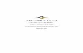ARGONAUT GOLD INC. GOLD INC. ANNUAL INFORMATION FORM For the Financial Year Ended December 31, 2015 March 16, 2016