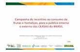 Campanha de incentivo ao consumo de frutas e hortaliças ... · PDF filefrutas e hortaliças, para o público interno e externo das CEASAS do BRASIL ... • Cada CEASA indicaráum