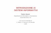 INTRODUZIONE AI SISTEMI INFORMATIVI - dia.uniroma3.itatzeni/didattica/.../SINF-01-IntroduzioneSI.pdf · 05/12/2005 SINF - 01 - Introduzione ai SI 16 Sistemi informativi e sistemi