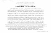 PHYSICAL SETTING EARTH SCIENCE - Elementary, · PDF filePHYSICAL SETTING EARTH SCIENCE Tuesday, June 19, ... moving toward Earth ... 12 The two elements that make up the largest per