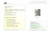 CAN / CANopen / RS232 - Converter - · PDF fileThe CANbus from/to 232 allows the following characteristics: Electrical isolation between two Buses; Filter of CAN frames; ... User Manual