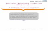Booklet title -    Web viewMedicines Management Assistants (MMAs) Handbook. A training scheme for medicines management assistants . Website: