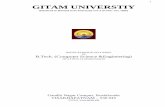 GITAM UNIVERSTIY -   · PDF file1 GITAM UNIVERSTIY (Declared as Deemed to be University U/S 3 of UGC Act, 1956) REGULATIONS & SYLLABUS Of B.Tech. (Computer Science &Engineering)