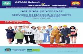 GITAM School of International Businessgsib.gitam.edu/images/Brochure_SMConference.pdf · GITAM School of International Business NATIONAL CONFERENCE ON SERVICES IN EMERGING MARKETS