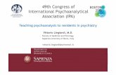 49th Congress of International Psychoanalytical ... psychoanalyisis to residents DEF.pdf · 49th Congress of International Psychoanalytical Association (IPA) ... Freud formulated