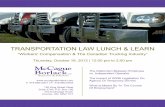 TRANSPORTATION LAW LUNCH & LEARN - McCague …mccagueborlack.com/emails/pdfs/transportation_seminar_handout.pdf · October 18, 2012 MCCAGUE BORLACK LLP -TRANSPORTATION LAW LUNCH &