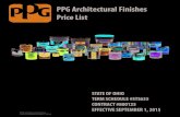 PPG Architectural Finishes Price List - Ohio · PDF filePPG Architectural Finishes Price List 11( "SDIJUFDUVSBM 'JOJTIFT ... INTERIOR PAINTS 3-13 EXTERIOR PAINTS 14-20 INTERIOR-EXTERIOR