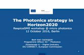 The Photonics strategy in Horizon2020 - respice-sme.eurespice-sme.eu/fileadmin/cms/Photonics_Cluster_Meeting... · The Photonics strategy in Horizon2020 ... Report High Level Group