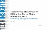 Technology Roadmap of DRAM for Three Major manufacturers · PDF fileSTT-RAM has to be at least 6F2 to be ... Technology Roadmap of DRAM for Three Major manufacturers ... Technology
