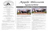 Apple Blossom Gazette - The · PDF fileApple Blossom Gazette Friday, May 11th ... (Michelle Scott,PHA, Agent) KING, Owner, ... Dottie Schulte & Sara Karl & Helen Kar Reserve Winners